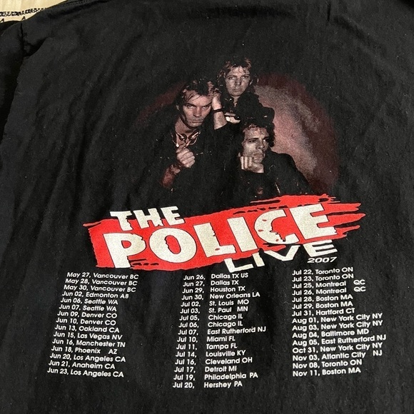 The Police 2007 Concert Tee Size XL - Picture 4 of 5